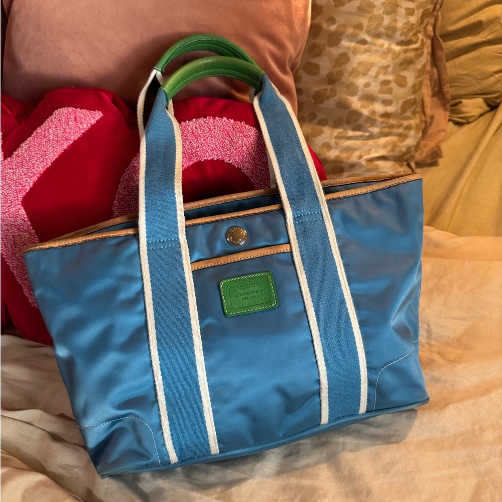 SOLD - Blue coach mini tote bag 🩵